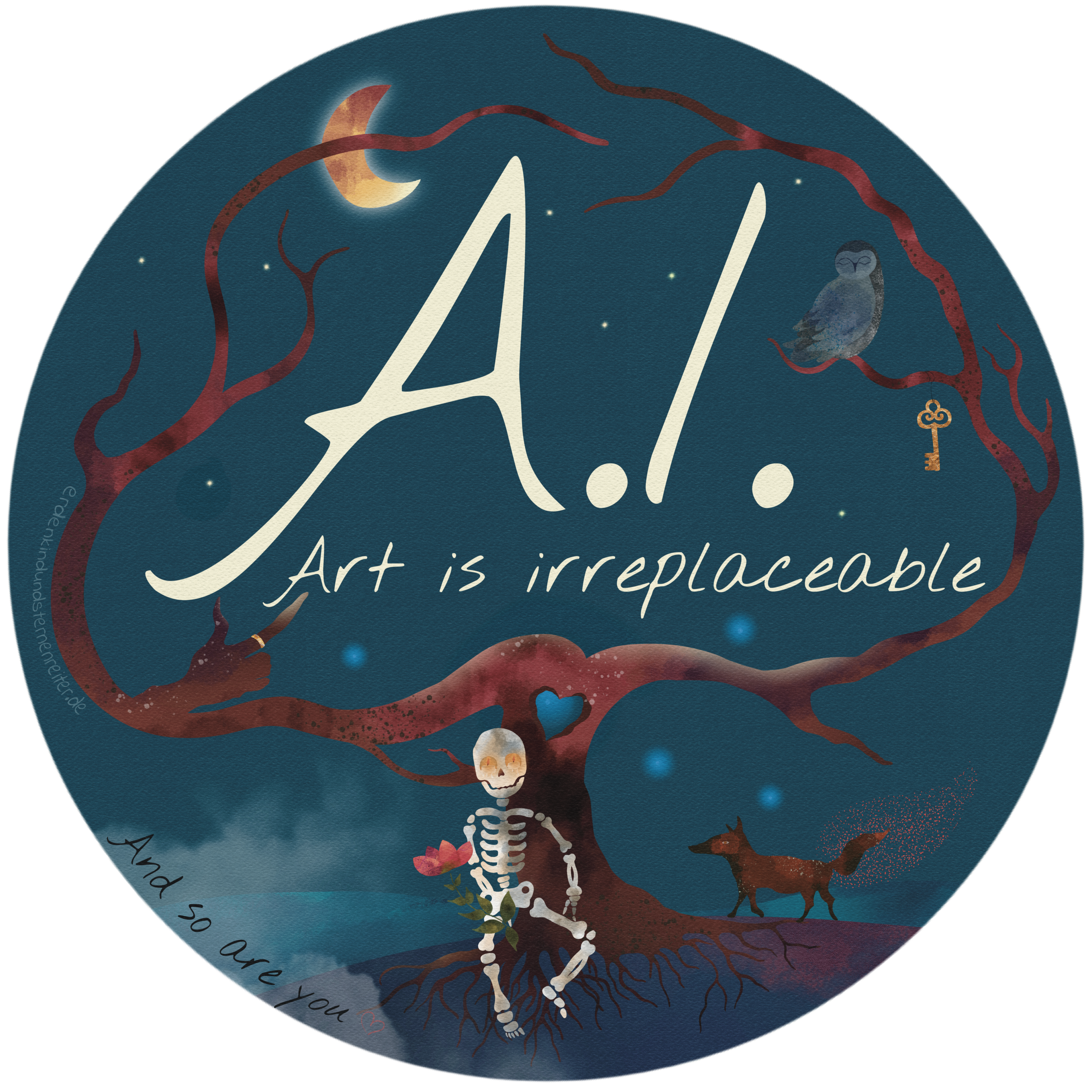 A.I. is…: 3-er Sticker-Set, 8-14 cm, matt